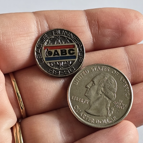 Vintage pin ABC American Bowling Congress League Runner-Up brooch - Picture 6 of 10